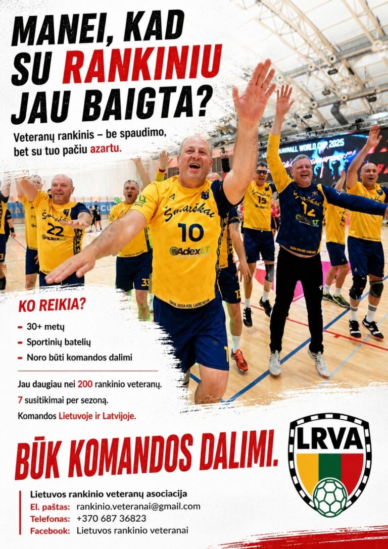 Manei, kad su rankiniu jau baigta?
