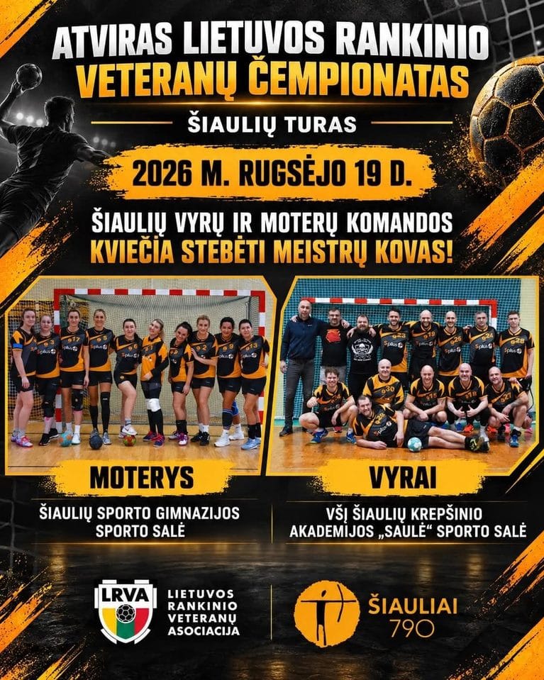 Prasideda atviras Lietuvos rankinio veteranų čempionato sezonas